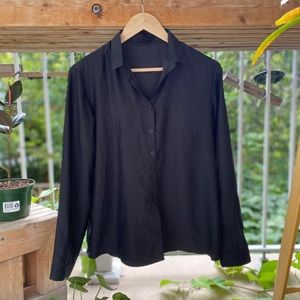 Black silk blouse